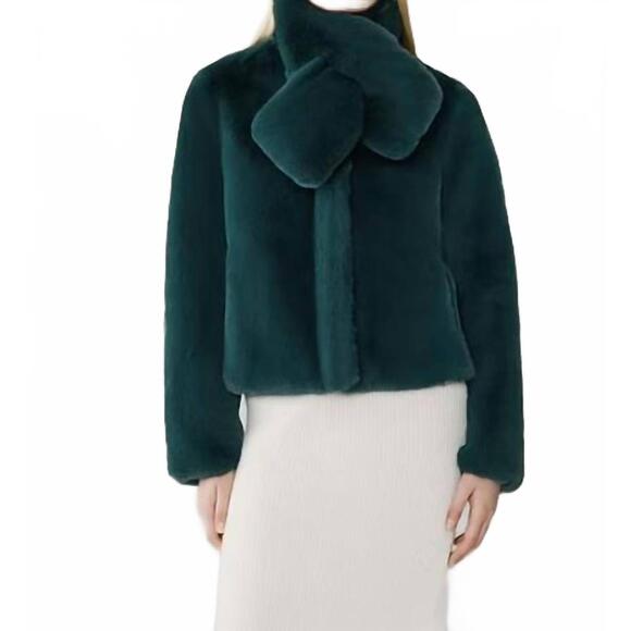 NEW SOIA&KYO kendell faux fur jacket in minitefore